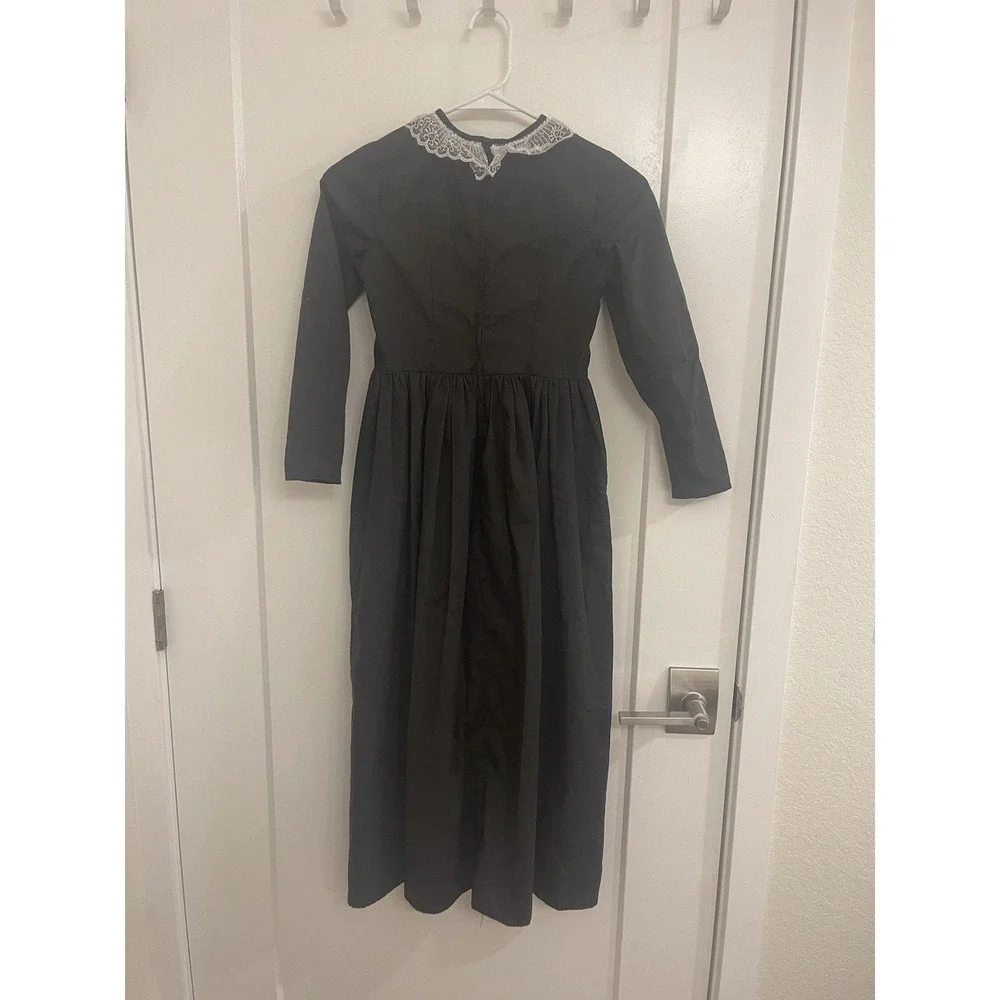 Vintage Handmade Black Dress Costume Goth Punk Whimsey Goth Girls‎